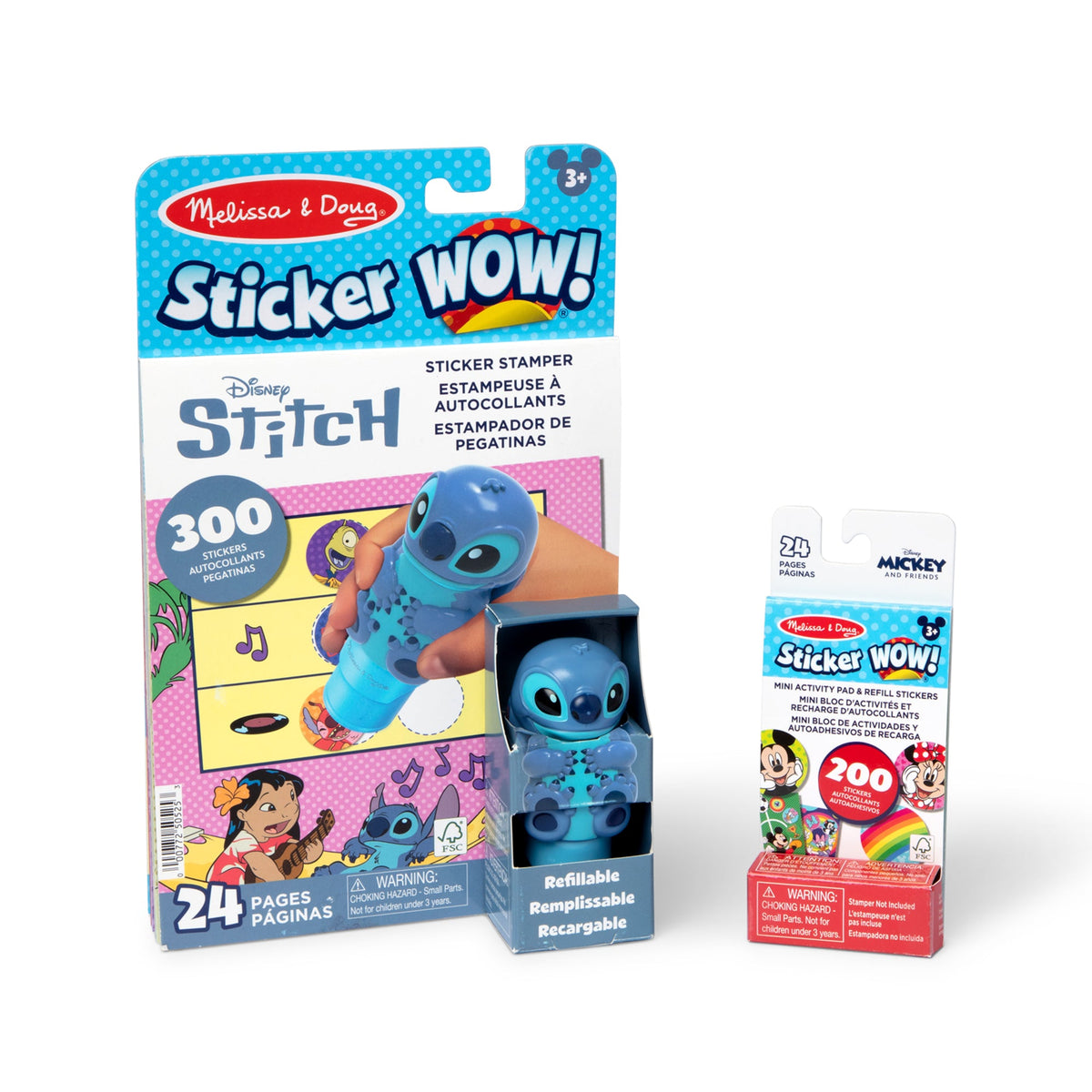 Sticker WOW!™ Disney Stitch Bundle: Activity Pad & Sticker Stamper + Mini Activity Pad and 200 Refill Stickers V0