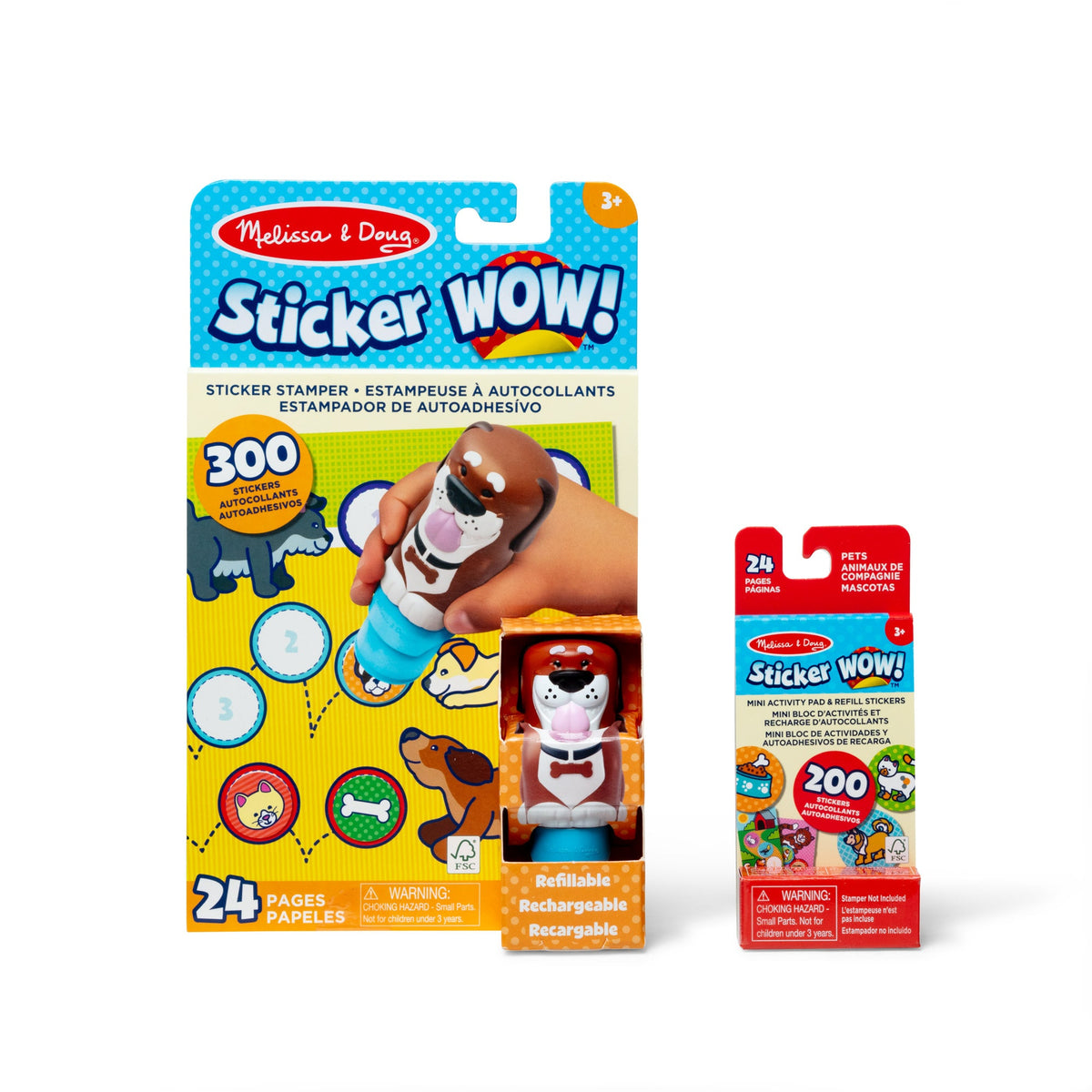 Sticker WOW!™ Dog Bundle: Activity Pad & Sticker Stamper + Mini Activity Pad and 200 Refill Stickers G1