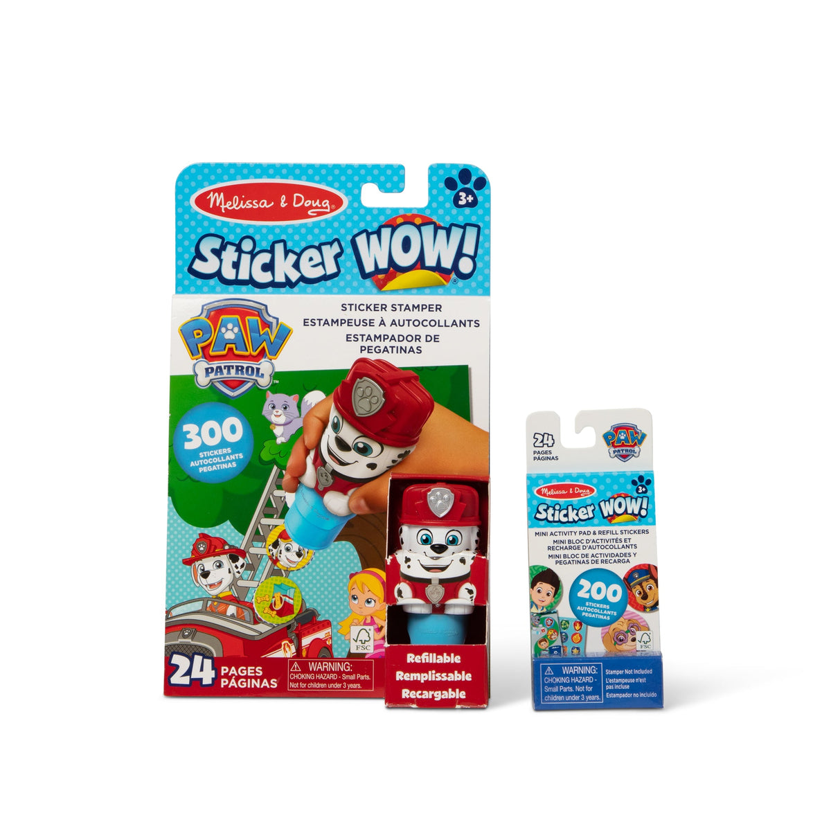 Sticker WOW!™ PAW Patrol Marshall Bundle: Activity Pad & Sticker Stamper + Mini Activity Pad and 200 Refill Stickers I5