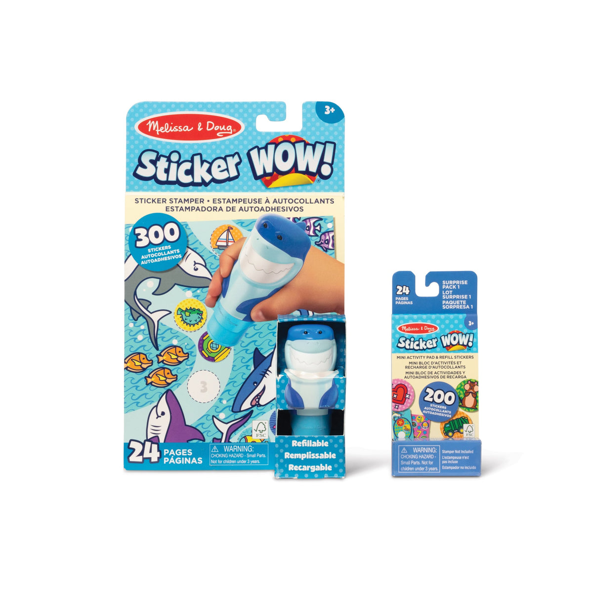 Sticker WOW!™ Shark Bundle: Activity Pad & Sticker Stamper + Mini Activity Pad and 200 Refill Stickers P2