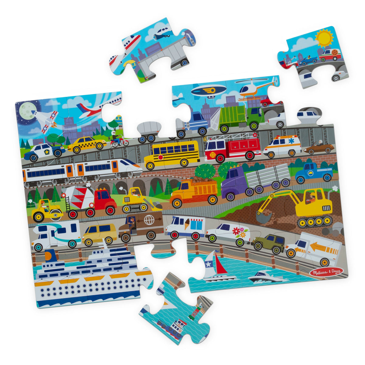 Traffic Jam Floor Puzzle - 24 Pieces U5