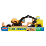 Trailer & Excavator Wooden Vehicles Play Set S9