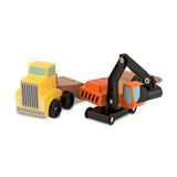 Trailer & Excavator Wooden Vehicles Play Set S9