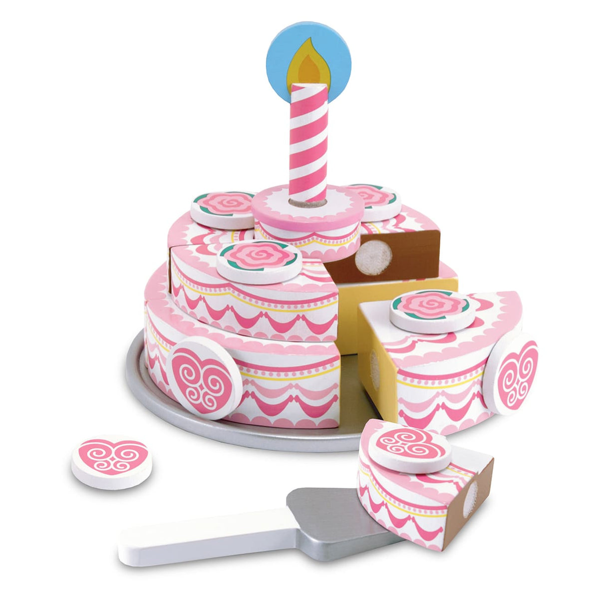 Triple-Layer Party Cake - Wooden Play Food L2