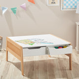 Wooden Art & Activity Table with Bins E3