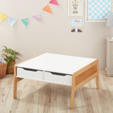 Wooden Art & Activity Table with Bins E3