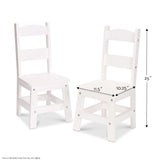 Wooden Chair Pair  - White P7