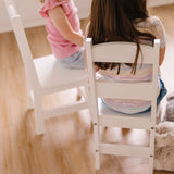 Wooden Chair Pair  - White P7