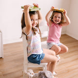 Wooden Chair Pair  - White P7