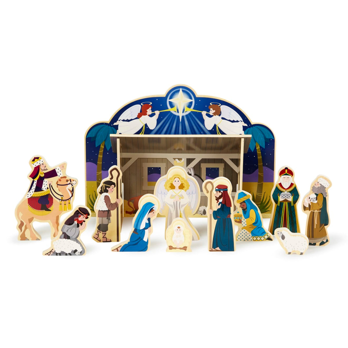Wooden Christmas Nativity Set L3
