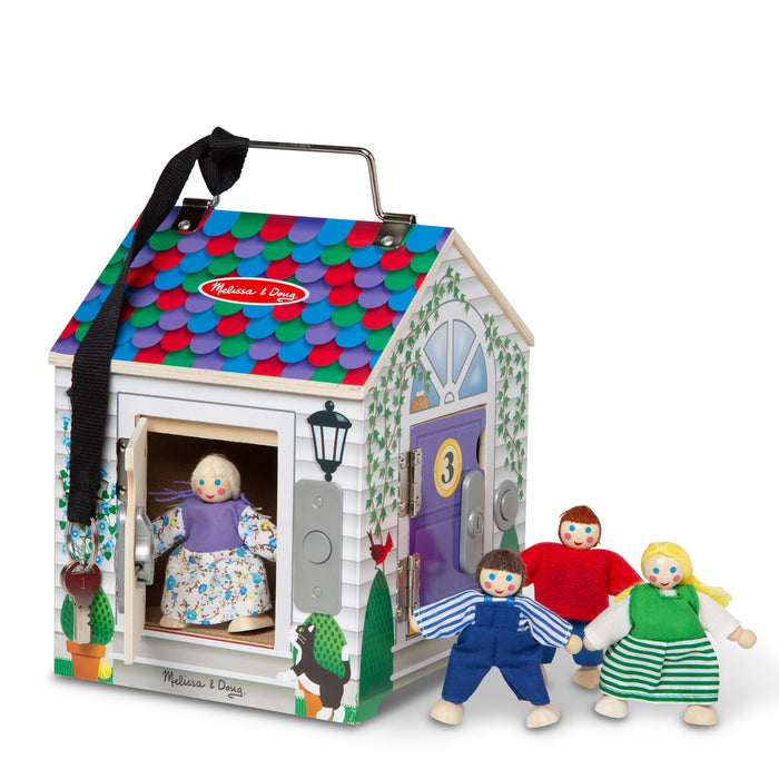 Wooden Doorbell House X3