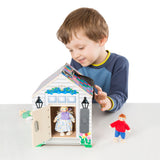Wooden Doorbell House X3