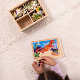 Wooden Jigsaw Puzzles in a Box - Dinosaurs J6