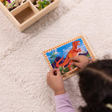 Wooden Jigsaw Puzzles in a Box - Dinosaurs J6