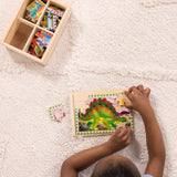 Wooden Jigsaw Puzzles in a Box - Dinosaurs J6