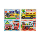 Wooden Jigsaw Puzzles in a Box - Vehicles A0
