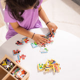 Wooden Jigsaw Puzzles in a Box - Vehicles A0