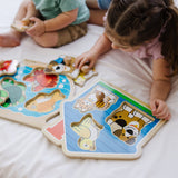 Wooden Jumbo Peg Puzzle 2-Pack: Fish Bowl, House Pets T9