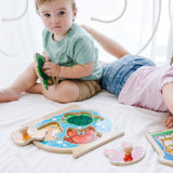 Wooden Jumbo Peg Puzzle 2-Pack: Fish Bowl, House Pets T9