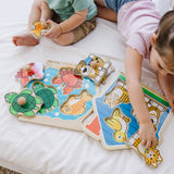 Wooden Jumbo Peg Puzzle 2-Pack: Fish Bowl, House Pets T9