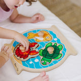 Wooden Jumbo Peg Puzzle 2-Pack: Fish Bowl, House Pets W2