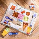 Wooden Magnetic Ice Cream Puzzle & Play Set - 16 Pieces V4