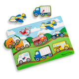 Wooden Peg Puzzle 4-Pack – Vehicles, Farm, Safari, Pets X3