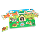 Wooden Peg Puzzle 4-Pack – Vehicles, Farm, Safari, Pets X3