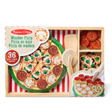 Wooden Pizza Party Play Set Q0