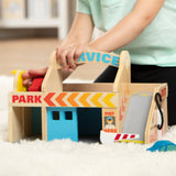 Wooden Service Station Parking Garage T7