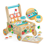 Wooden Shape Sorting Grocery Cart N6