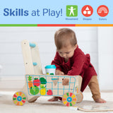 Wooden Shape Sorting Grocery Cart N6