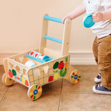 Wooden Shape Sorting Grocery Cart N6