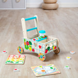 Wooden Shape Sorting Grocery Cart Z0