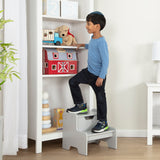 Wooden Step Stool – Gray M5