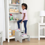 Wooden Step Stool – Gray M5