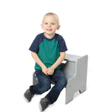 Wooden Step Stool – Gray M5