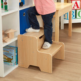 Wooden Step Stool - Natural L7