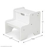 Wooden Step Stool - White B0