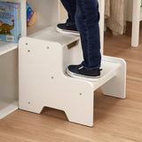 Wooden Step Stool - White B0