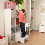 Wooden Step Stool - White B0