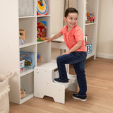 Wooden Step Stool - White B0