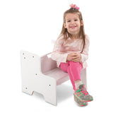 Wooden Step Stool - White B0