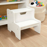Wooden Step Stool - White B0