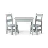 Wooden Table & 2 Chairs - Gray C0