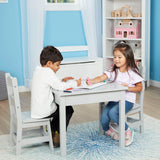 Wooden Table & 2 Chairs - Gray C0