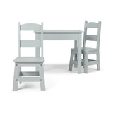 Wooden Table & 2 Chairs - Gray C0