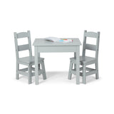 Wooden Table & 2 Chairs - Gray C0