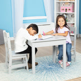 Wooden Table & 2 Chairs - Gray C0