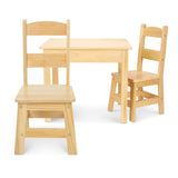 Wooden Table & Chairs - Natural U1